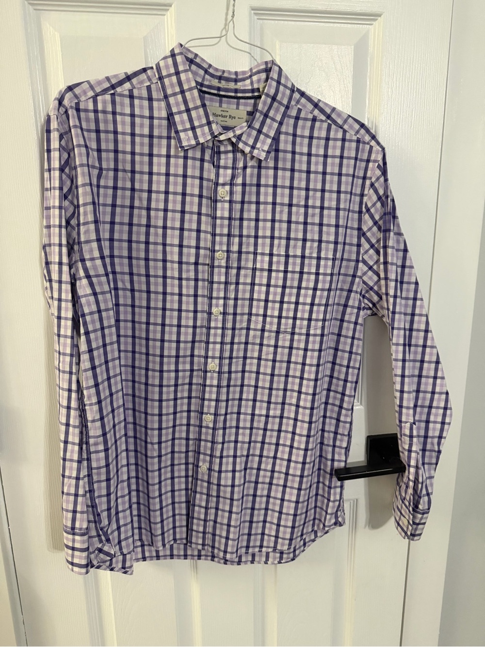 Button-Down Plaid Casual Shirt in Purple โ Traveler Rye
